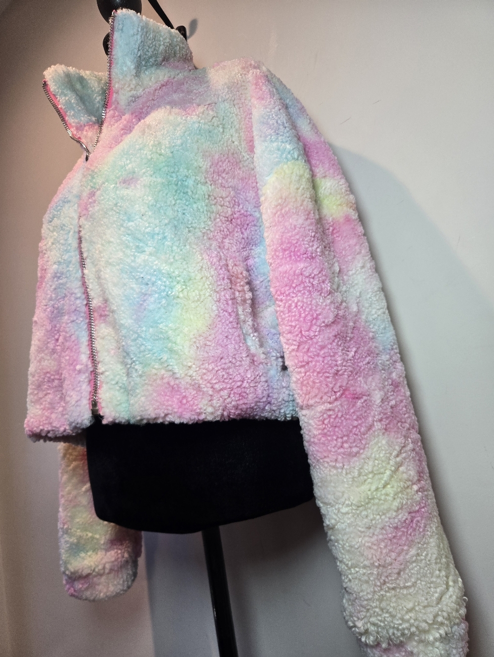 Sugar Thrillz Jacket Women's Sherpa Medium Dolls Kill Candy Pastel Dopamine Y2k - Picture 6 of 10